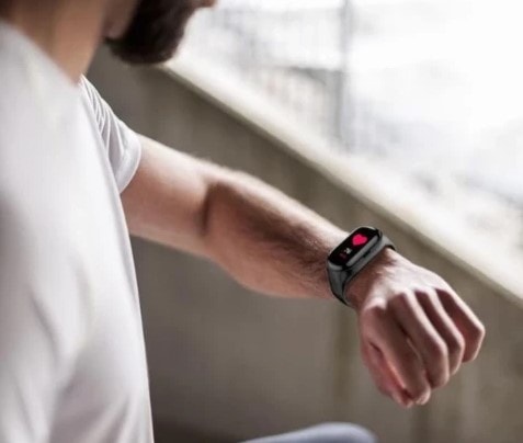 Pulseira inteligente com fone de ouvido bluetooth