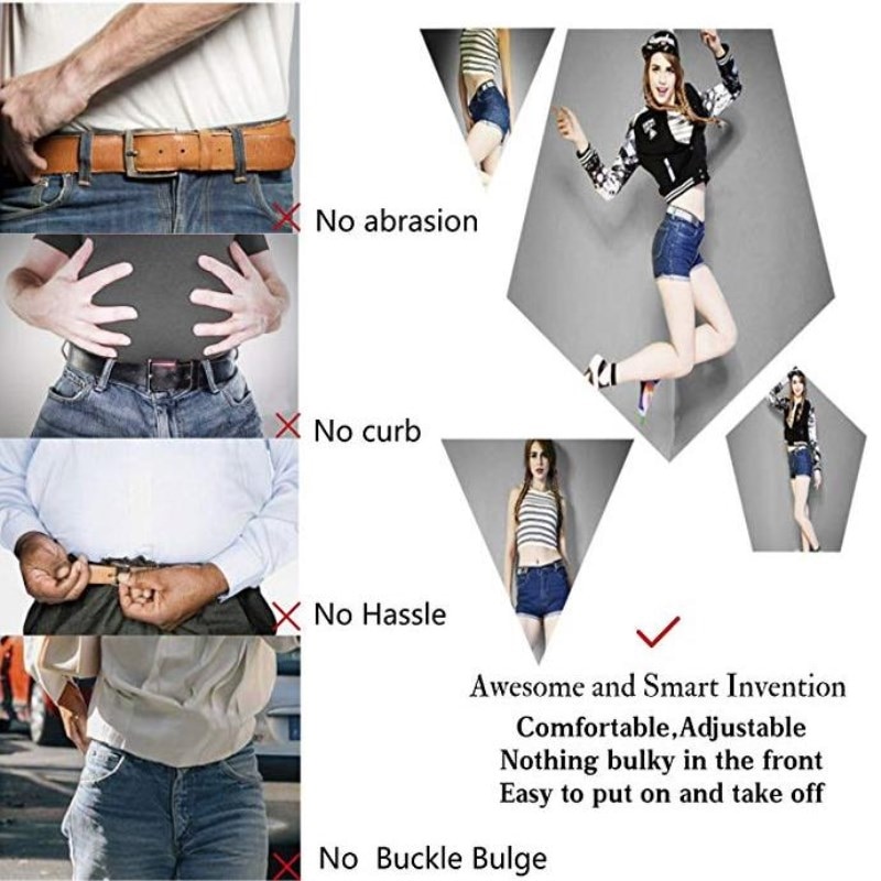 Easy Belt Without Buckle free mens Belts For Women waist ceinture femme Elastic stretch riem Jeans hidden Invisible secret kids Easy Belt Without Buckle free mens Belts For Women waist ceinture femme Elastic stretch riem Jeans hidden Invisible secret kids