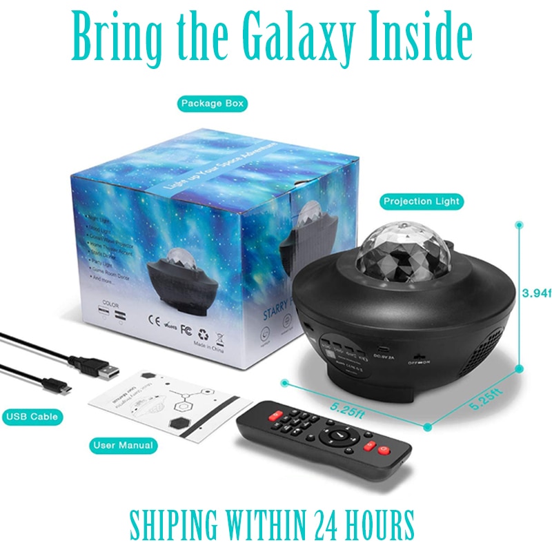 LED Galaxy Projector Ocean Wave LED Night Light Music Player Remote Star Rotating Night Light Luminaria For kid Bedroom Lamp LED Galaxy Projector Ocean Wave LED Night Light Music Player Remote Star Rotating Night Light Luminaria For kid Bedroom Lamp