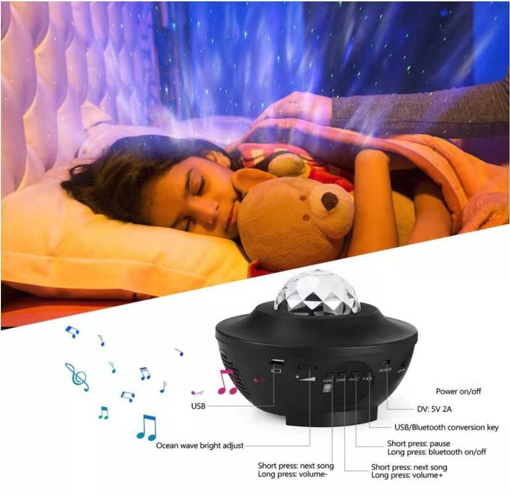 LED Galaxy Projector Ocean Wave LED Night Light Music Player Remote Star Rotating Night Light Luminaria For kid Bedroom Lamp LED Galaxy Projector Ocean Wave LED Night Light Music Player Remote Star Rotating Night Light Luminaria For kid Bedroom Lamp