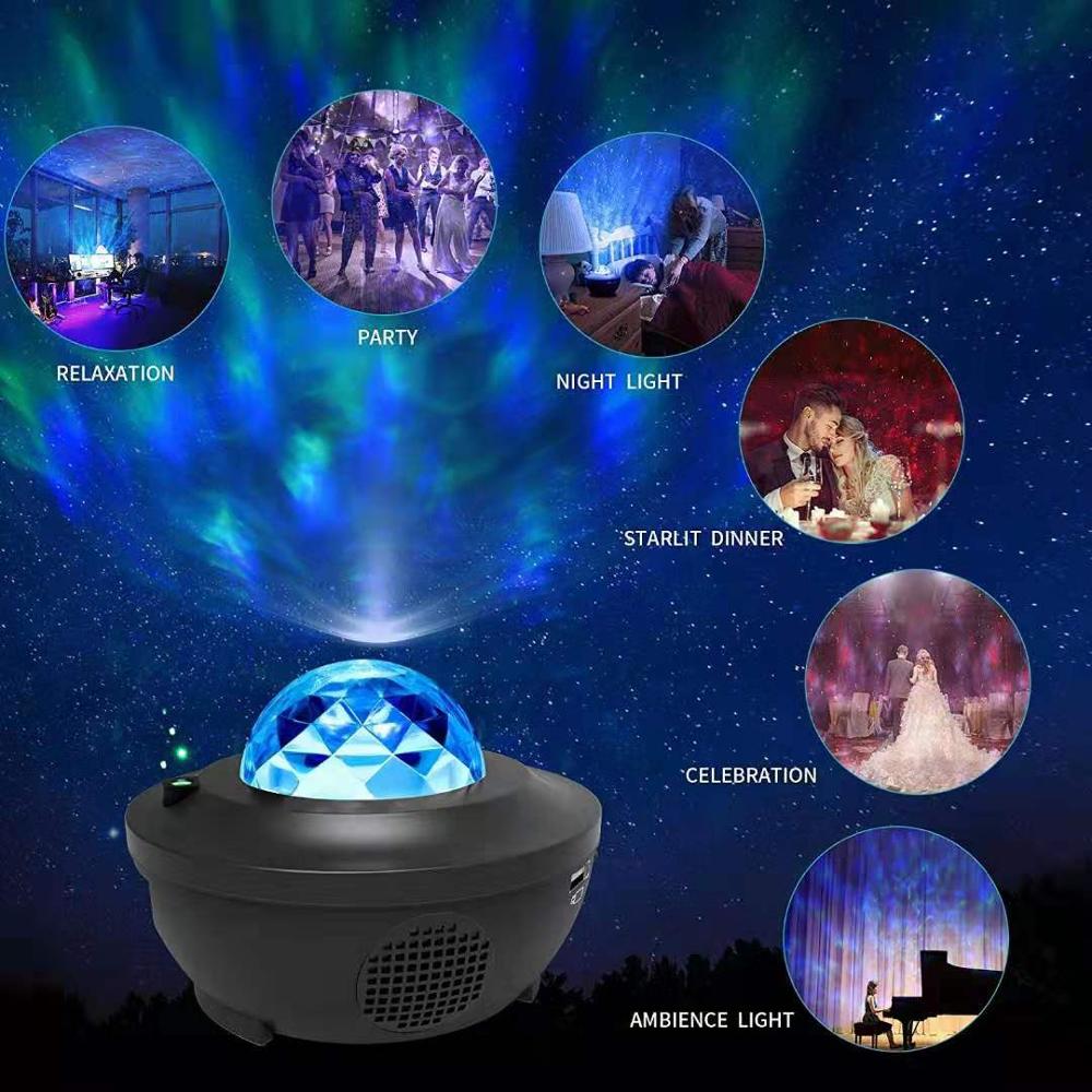 LED Galaxy Projector Ocean Wave LED Night Light Music Player Remote Star Rotating Night Light Luminaria For kid Bedroom Lamp LED Galaxy Projector Ocean Wave LED Night Light Music Player Remote Star Rotating Night Light Luminaria For kid Bedroom Lamp